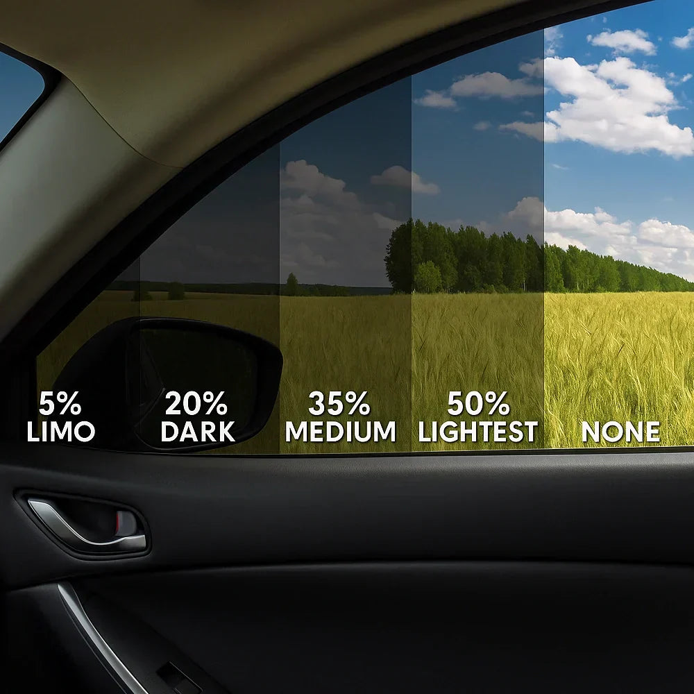 Universal Reduce Infrared Heat & Block UV by 99% Removable Window Tint Film for Cars - DIY Cut for Multiple Shapes
